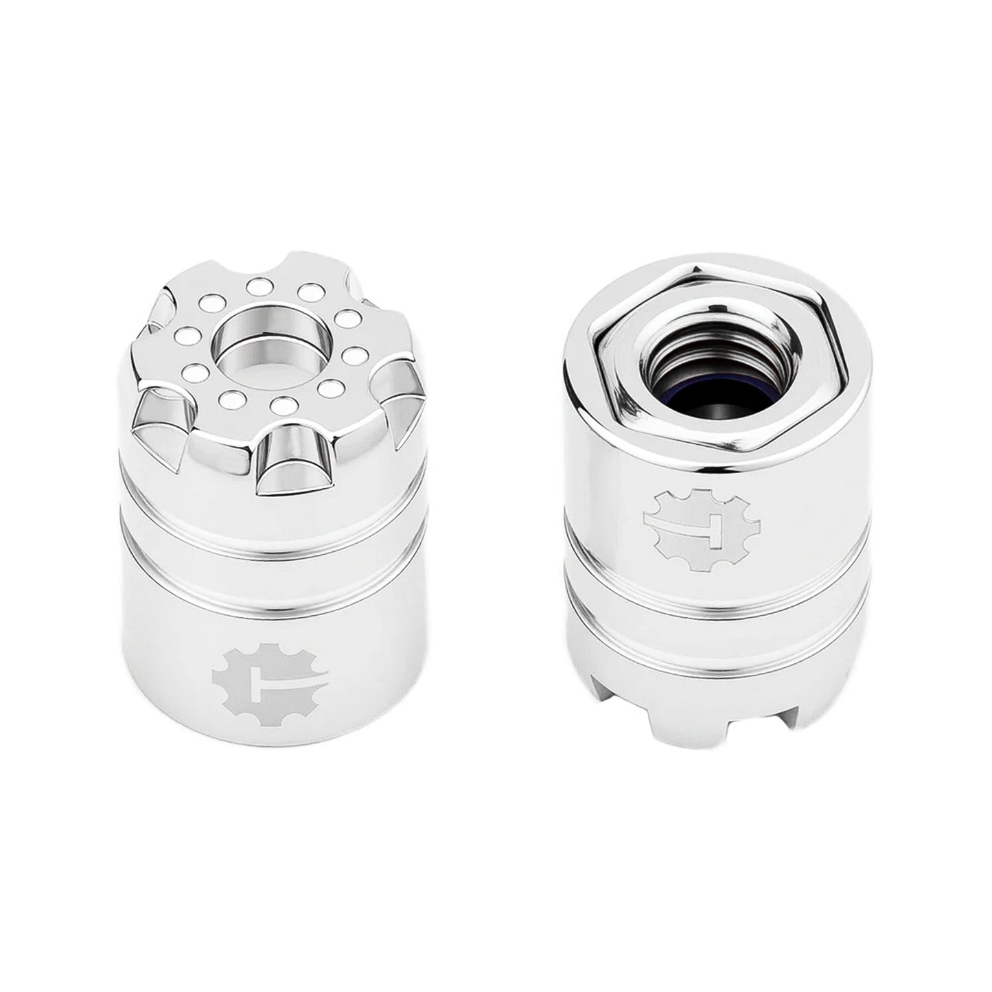 TCRC 4PCS Aluminum M5 Nut Wheel Rim Center Cap Manual Locking Hubs for Axial 1/8 AXP8 Gilamon Trail Buggy