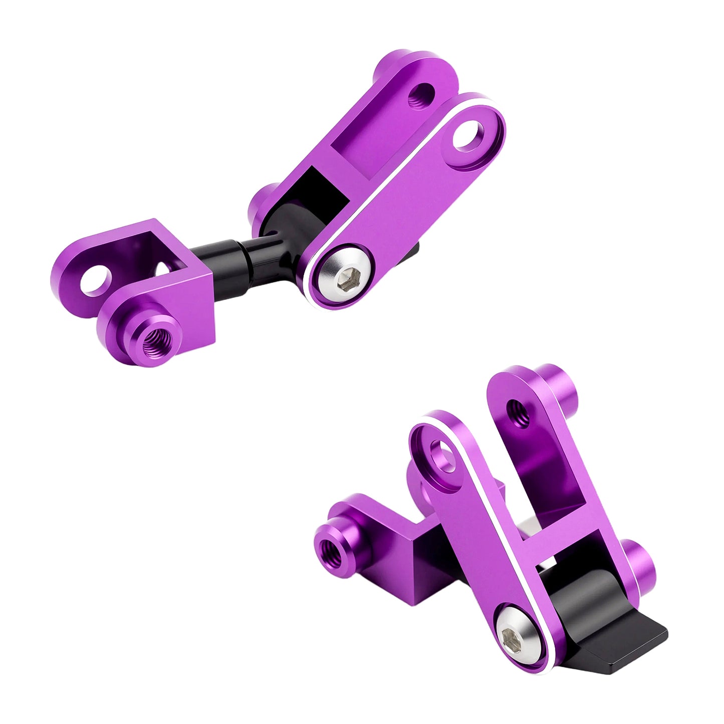 TCRC 7075 Aluminum Rear Leaf Spring Shackles Secondary Lifting Lug Connector for 1/10 RC4WD Trail Finder Tamiya F-350, Hilux Tundra