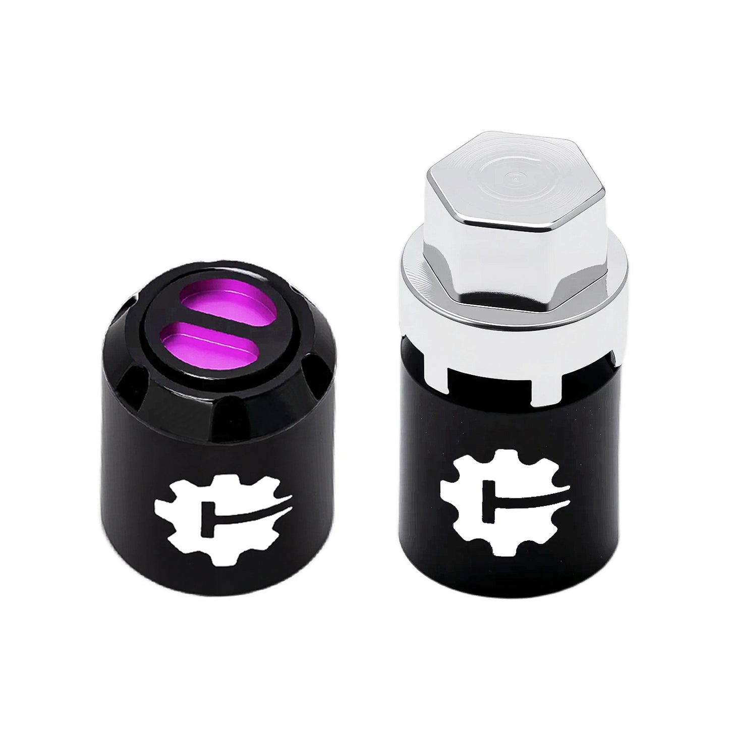 TCRC 4PCS Aluminum M2.5 Wheels Center Caps Lock Nuts