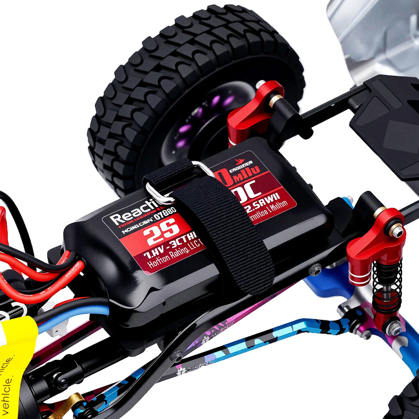TCRC 10PCS 10x105mm Nylon RC Battery Straps Reusable Cable Straps Adjustable Cinch Straps for 1/24 1/30 1/32 RC Crawler Car Lipo Battery