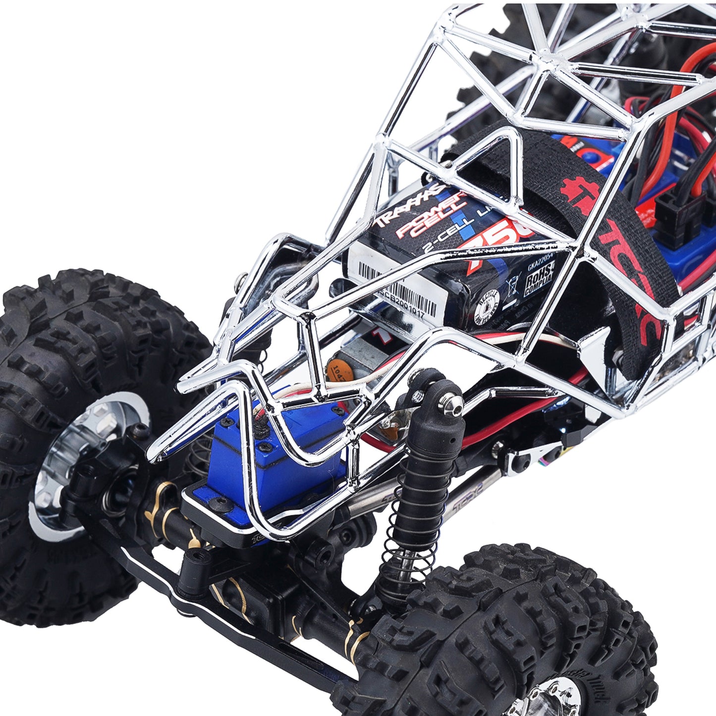 CRC Metal Roll Cage Body Shell with Aluminum LED Lamp Holder for 1/18 TRX4M Defender Bronco Crawler Truck