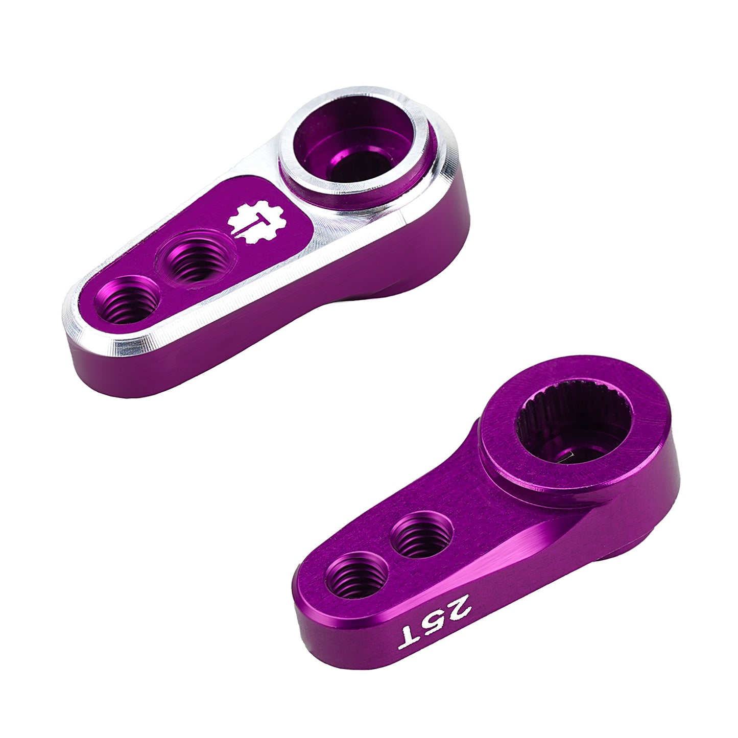 TCRC 7075 Aluminum 25T Micro Servo Horn with M2.5 Threaded Holes for Redcat Ascent-18 Stock Servo