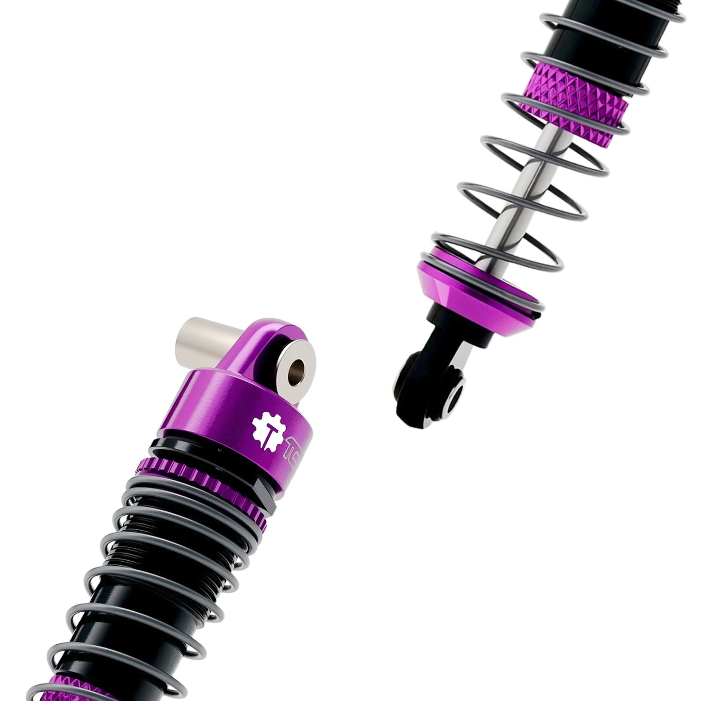 TCRC 4PCS Aluminum RC Oil-filled Shock Absorber Damper Set Replaceable Linear Rate Springs & Progressive Rate Springs for Redcat Ascent-18