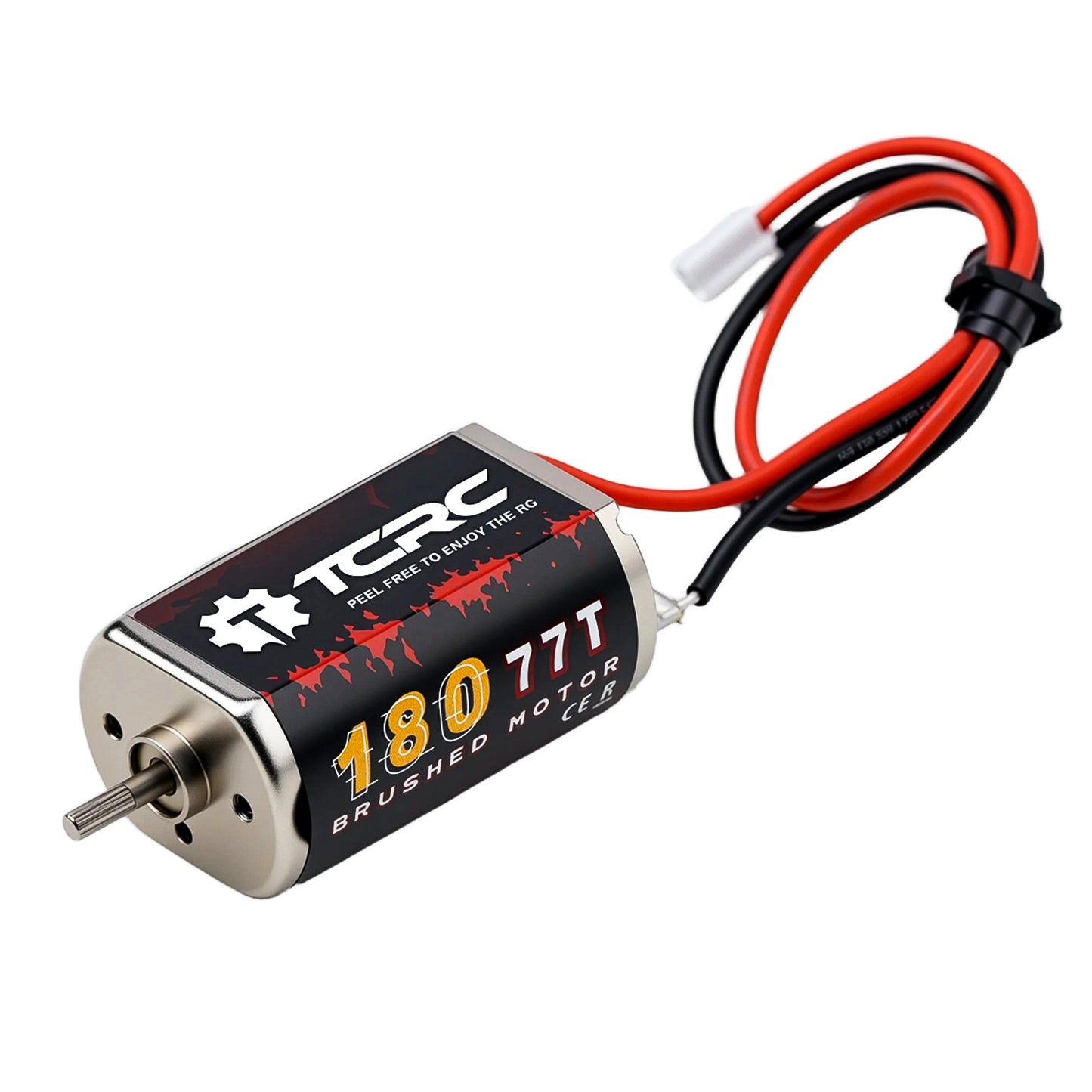 TCRC Metal 180 77T High Torque Speed Reduction Brushed Motor w/ 11T Pinion Low Speed Transmission Gearbox w/ Chromoly Steel Integrated Gears Assembly Set for 1/18 HPI Venture18