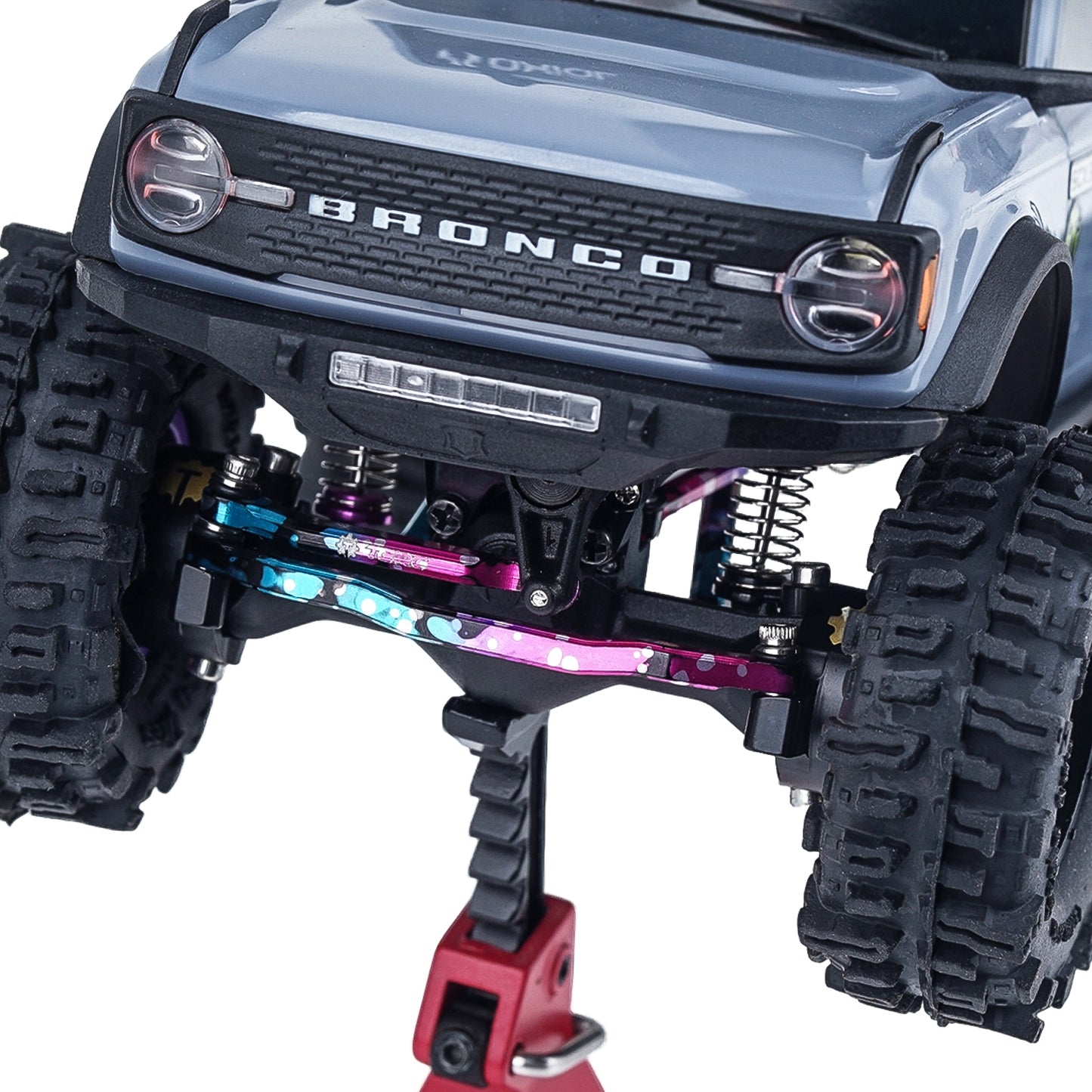 TCRC Splash Anodizing Aluminum High Clearance Chassis Links Set for Axial SCX30 1/30 RC Crawler Car Upgrades