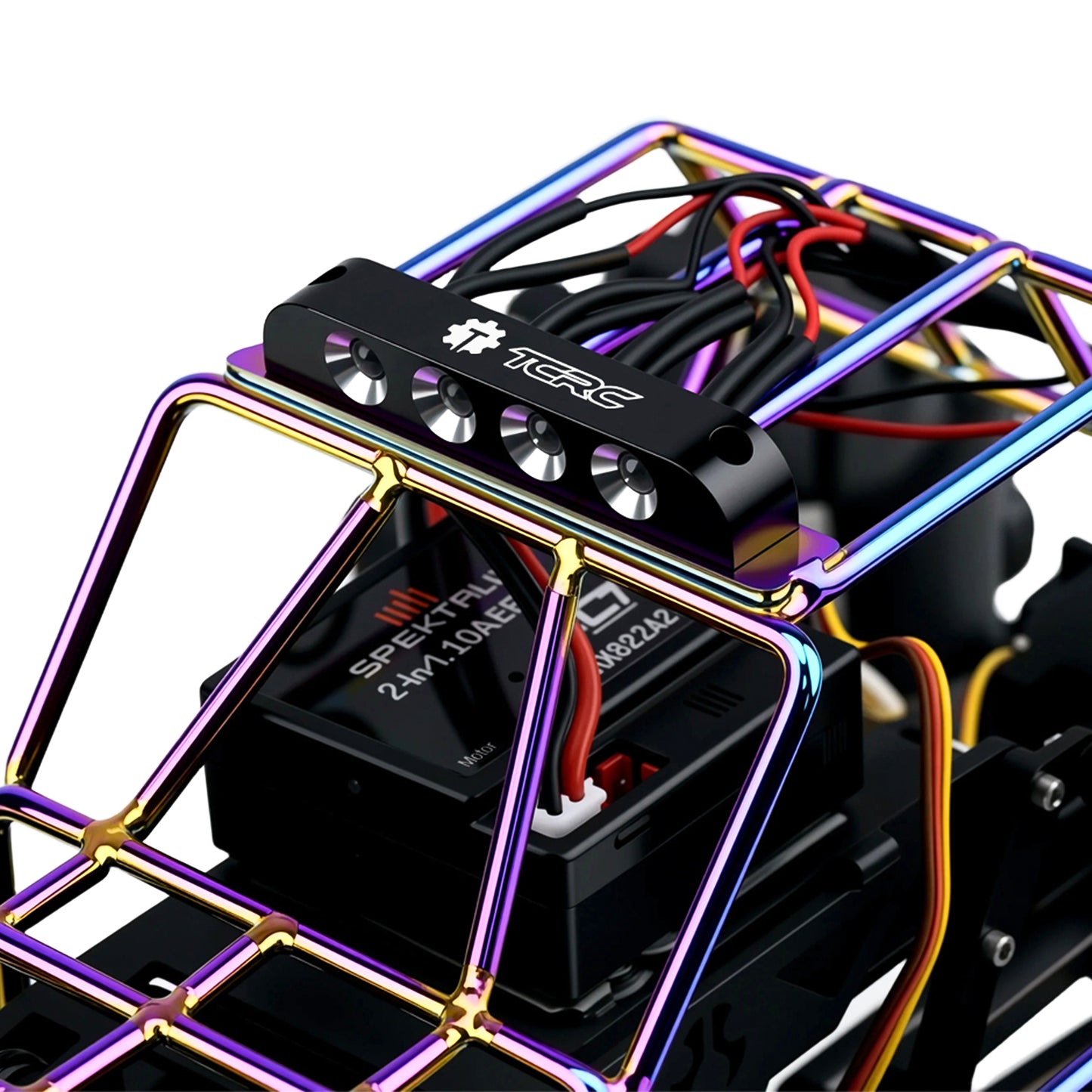 TCRC Metal Roll Cage Body Shell with Aluminum LED Lamp Holder for 1/24 Axial AX24 XC-1