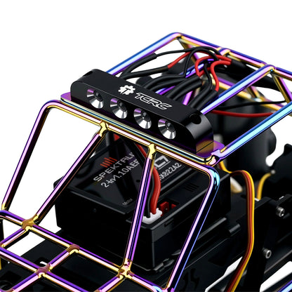 TCRC Metal Roll Cage Body Shell with Aluminum LED Lamp Holder for 1/24 Axial AX24 XC-1
