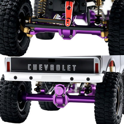 TCRC Aluminum Front Rear Axle Housing with Diff Covers Set for Axial SCX24 Deadbolt C10 90081