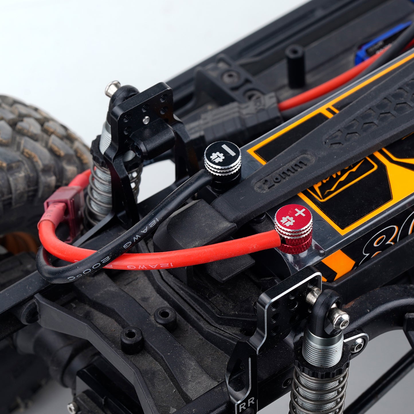 Aluminum Heatsink 5mm Bullet Plug Connectors & Grips for Li-Po and Li-HV Hardcase Power (Red + Black)