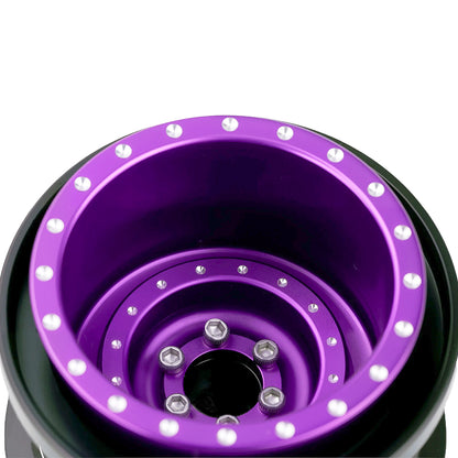 TCRC 4PCS Aluminum TRX4MT Beadlock Wheels Hubs for TRX-4MT F-150 K10 1/18 Scale Monster Truck
