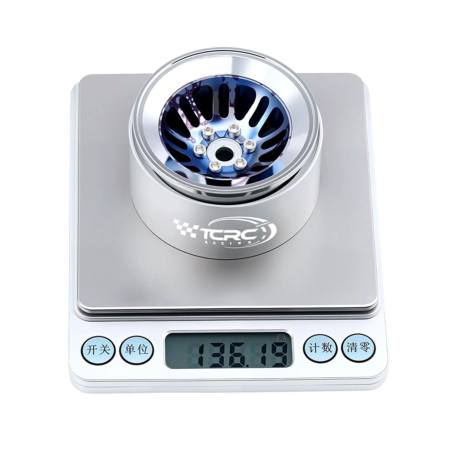 TCRC 4PCS Aluminum 2.2 Inch High Mass Beadlock Wheels Hubs