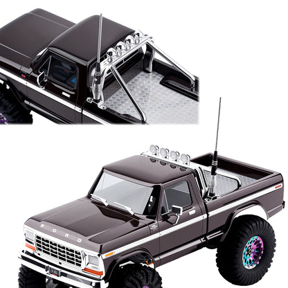 TCRC 80mm&100mm Decorative RC Car Hard Spring Antenna with GR5 Titanium Mast Set for 1/24 1/18 RC Crawler Car
