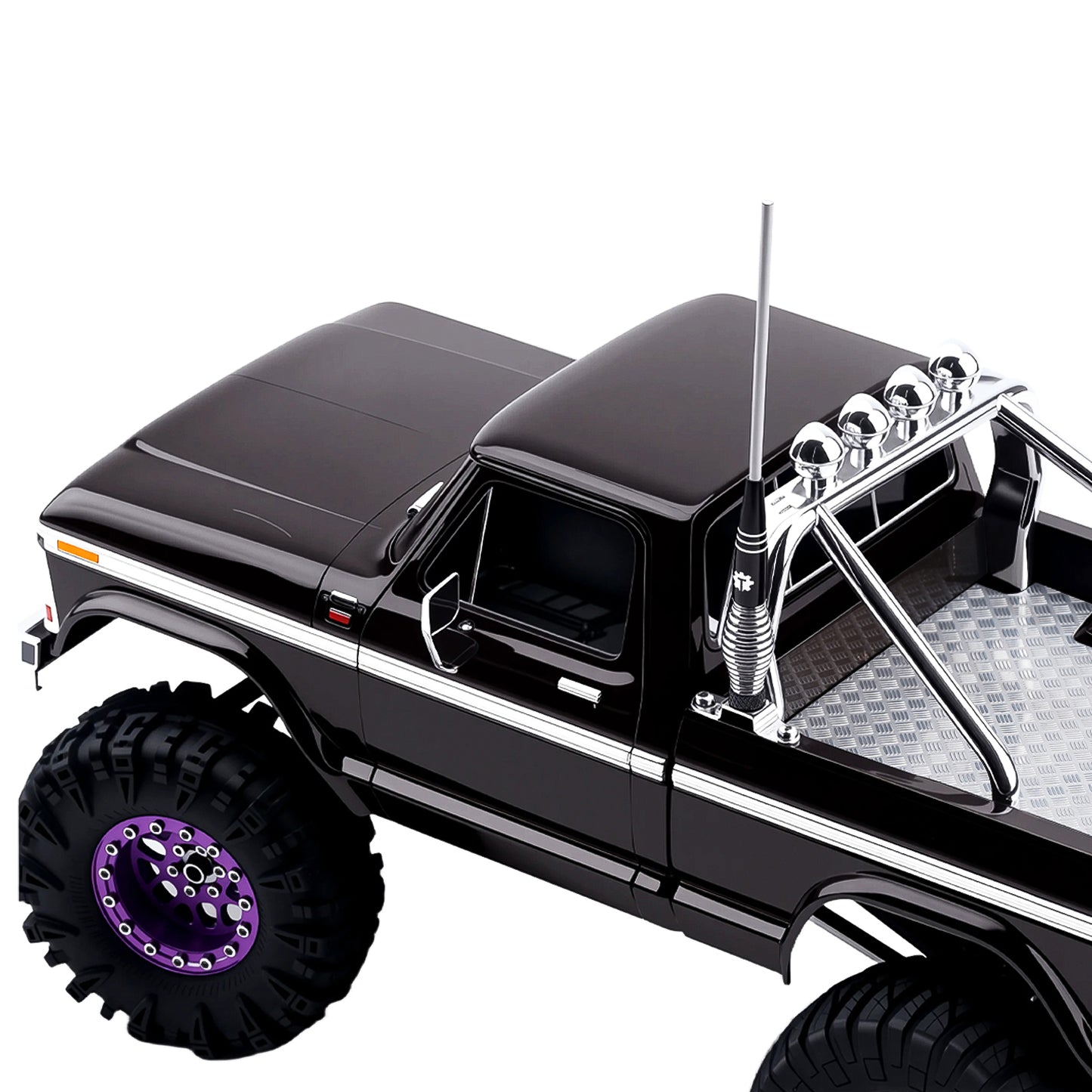 TCRC 80mm&100mm Decorative RC Car Hard Spring Antenna with GR5 Titanium Mast Set for 1/24 1/18 RC Crawler Car