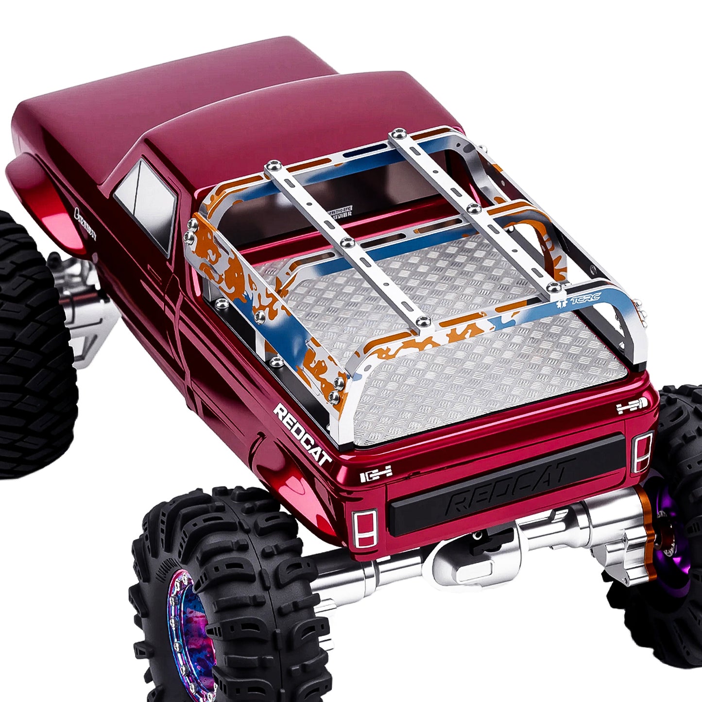 TCRC Stainless Steel Rear Body Anti-skid Plate Board for Redcat Ascent-18 1/18 scale RC Rock Crawler