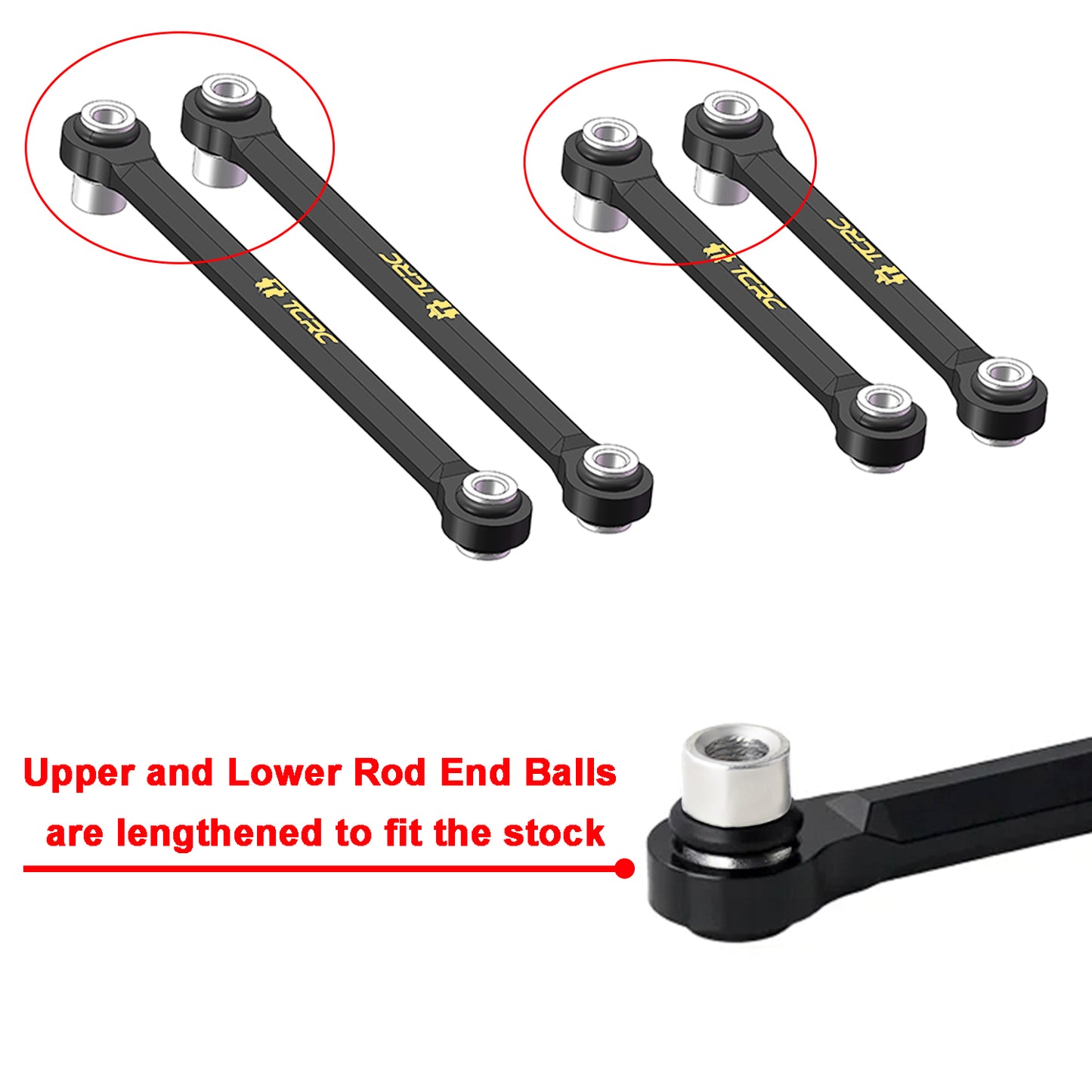 TCRC 10PCS Brass High Clearance Chassis Links and Steering Links set for HPI Venture18