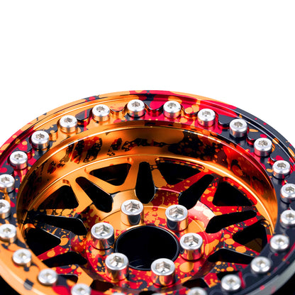 TCRC 4PCS Splash Anodizing Aluminum 2.2 Inch Beadlock Wheels Hubs