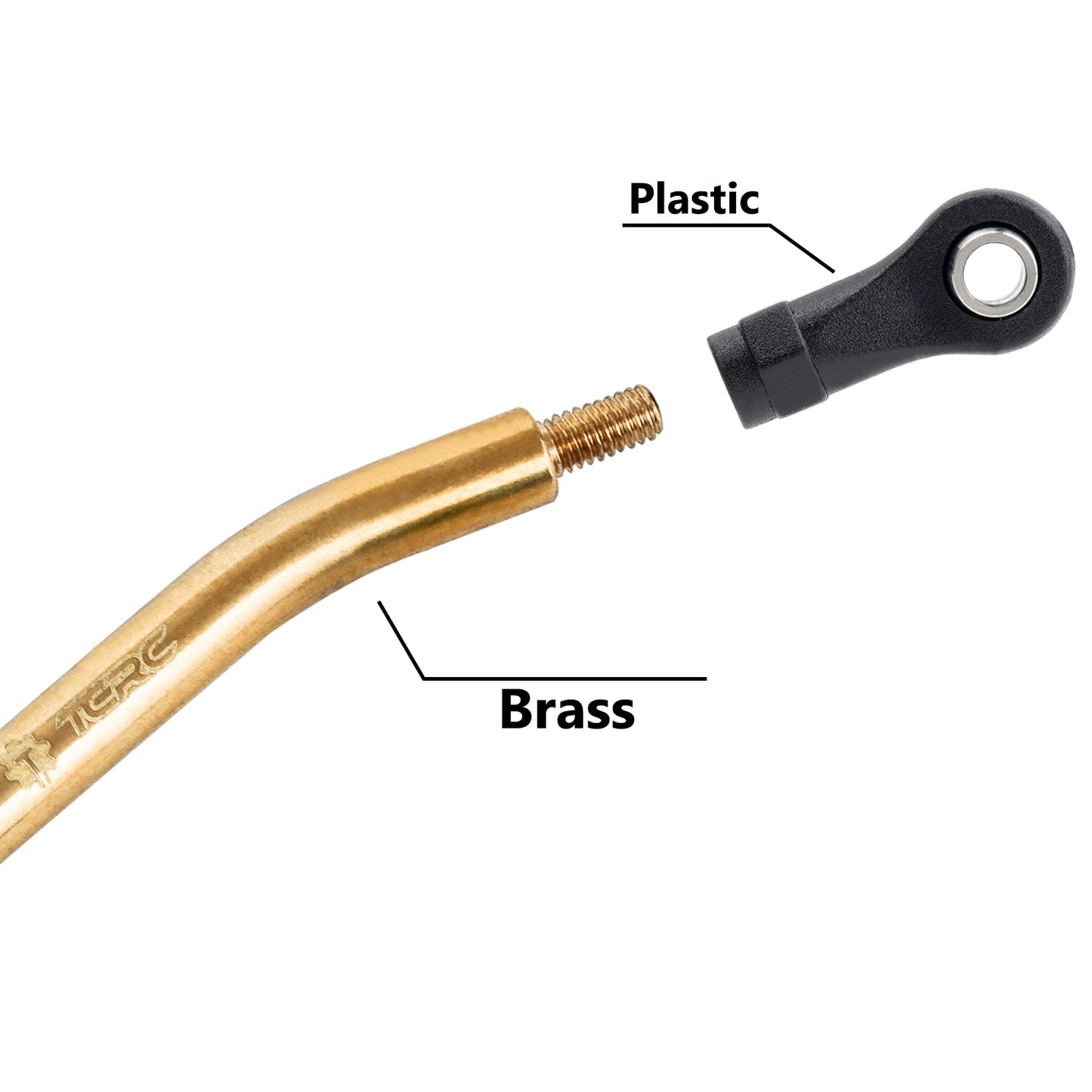 TCRC 10PCS Brass High Clearance Chassis Links and Steering Links set for Redcat Ascent-18