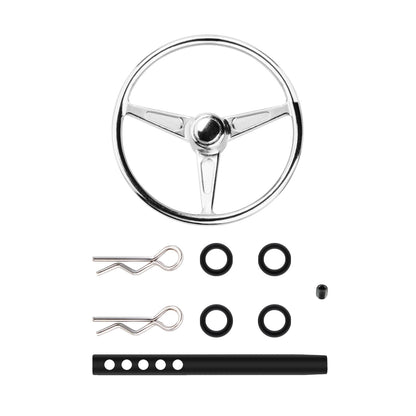 TCRC Aluminum Universal RC Car Steering Wheel for 1/10 RC Crawler Interior Accessories