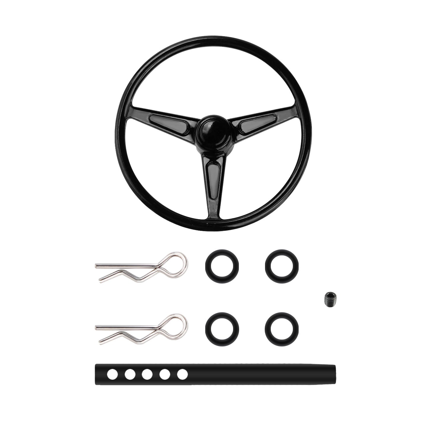 TCRC Aluminum Universal RC Car Steering Wheel for 1/10 RC Crawler Interior Accessories