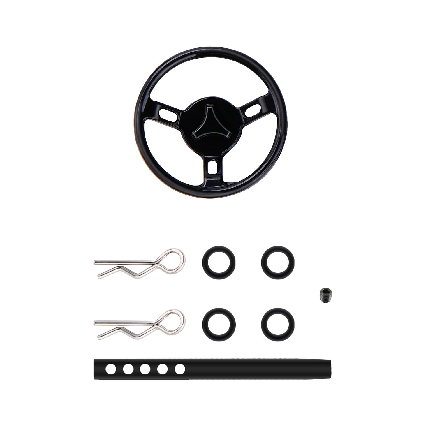 TCRC Aluminum Universal RC Car Steering Wheel for 1/10 RC Rock Crawler Axial