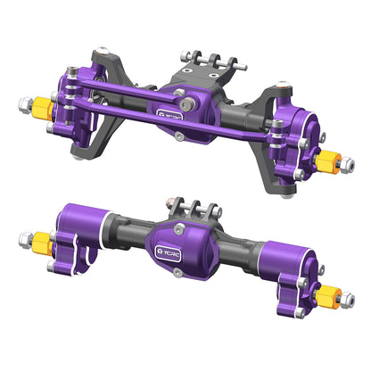 TCRC Aluminum +4mm Extended Front Rear Portal Axles Set Assembly for Redcat Ascent-18