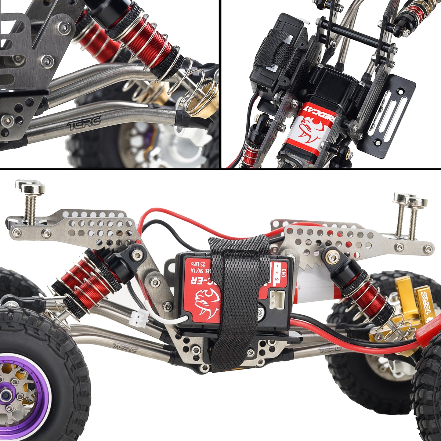 TCRC GR5 Titanium LCG Chassis Kit Frame Rail for Redcat Ascent-18