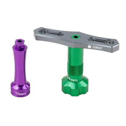 TCRC Interchangeable 17mm & 24mm Wheel Hex Nut Socket Sleeve Wrench RC Spanner Repair Tool For 1/6 1/8 1/10 scale RC Car Trucks Crawler Buggy