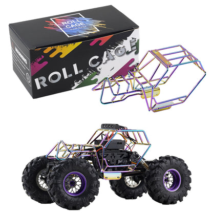 TCRC Metal Roll Cage Body Shell with Aluminum LED Lamp Holder for 1/24 Axial AX24 XC-1