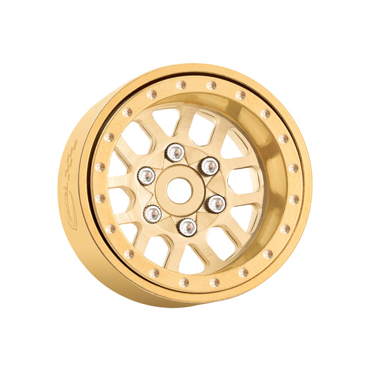 TCRC 4PCS Brass Deep Dish 1.0 Inch Beadlock Wheels Hubs