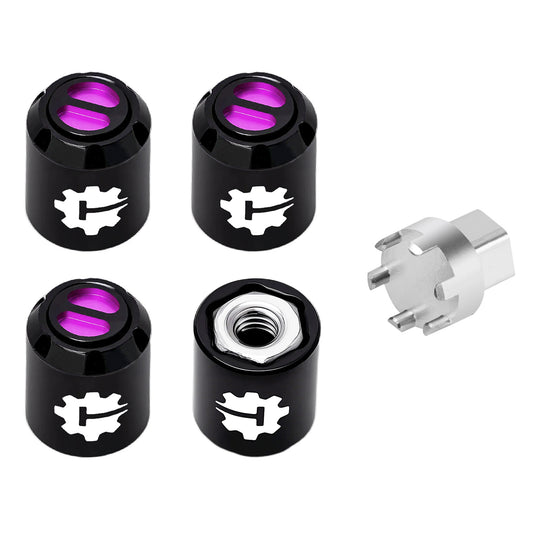 TCRC 4PCS Aluminum M2.5 Wheels Center Caps Lock Nuts