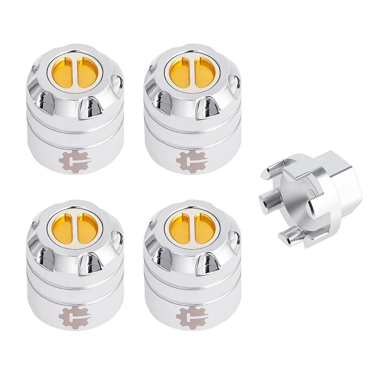 TCRC 4PCS Aluminum M4 Nut Wheel Rim Center Cap Manual Locking Hubs