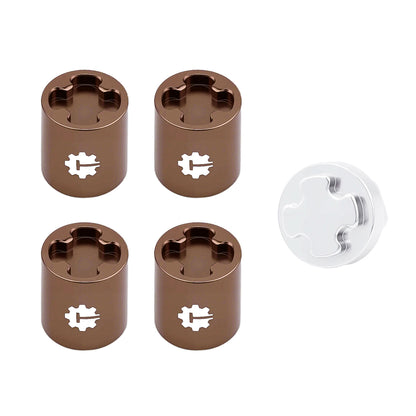 TCRC 4PCS Aluminum M4 Nut Wheel Rim Center Cap Manual Locking Hubs