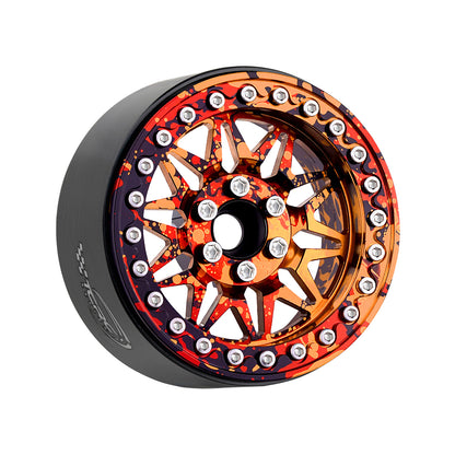 TCRC 4PCS Splash Anodizing Aluminum 2.2 Inch Beadlock Wheels Hubs