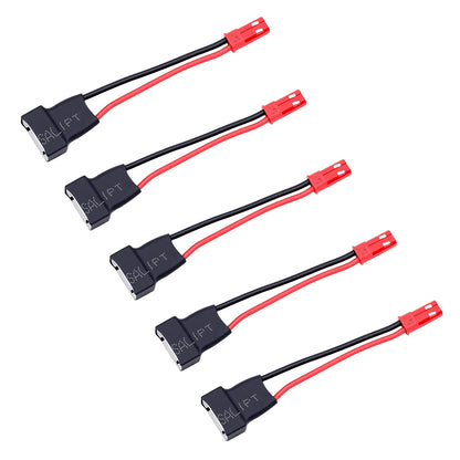 TCRC 5PCS Servo to 3S/4S Lipo Balance Port Connectors JST-XH Balance Male Plug to JST Male Plug Adapter