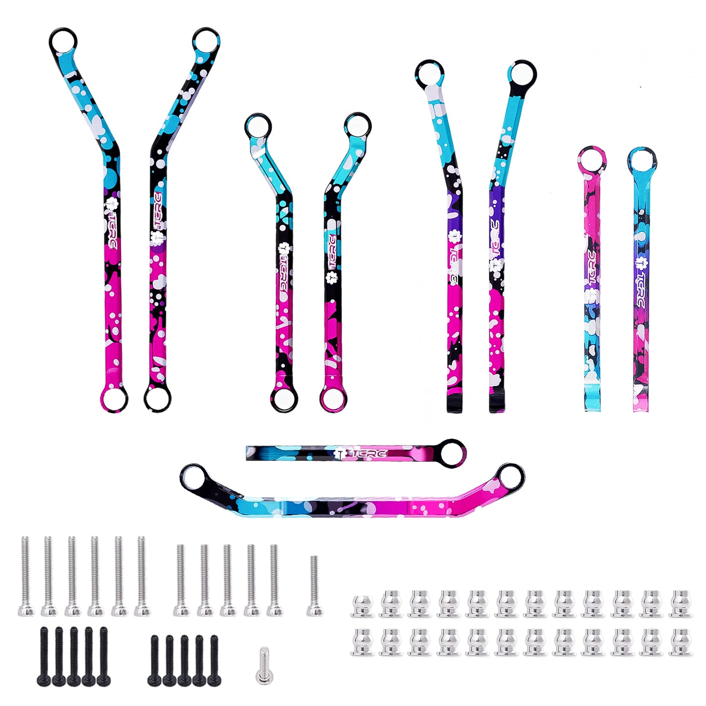 TCRC Splash Anodizing Aluminum High Clearance Chassis Links set for Axial SCX30 1/30 RC Crawler Car