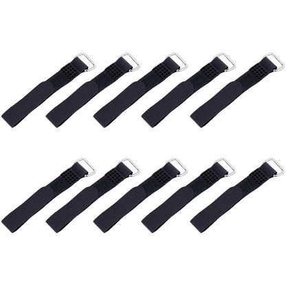 TCRC 10PCS 10x105mm Nylon RC Battery Straps Reusable Cable Straps Adjustable Cinch Straps for 1/24 1/30 1/32 RC Crawler Car Lipo Battery
