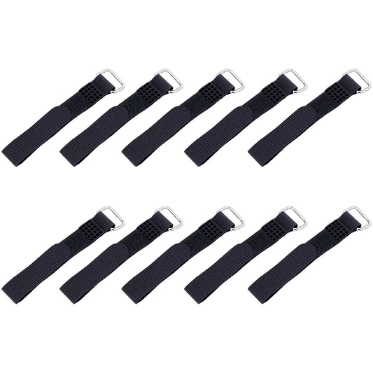 TCRC 10PCS 10x105mm Nylon RC Battery Straps Reusable Cable Straps Adjustable Cinch Straps for 1/24 1/30 1/32 RC Crawler Car Lipo Battery