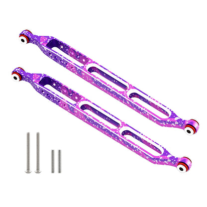TCRC 2PCS Splash Anodizing Aluminum Rear Lower Suspension Linkage Trailing Arm Tie Rod for Axial 1/8 AXP8 Gilamon Trail Buggy