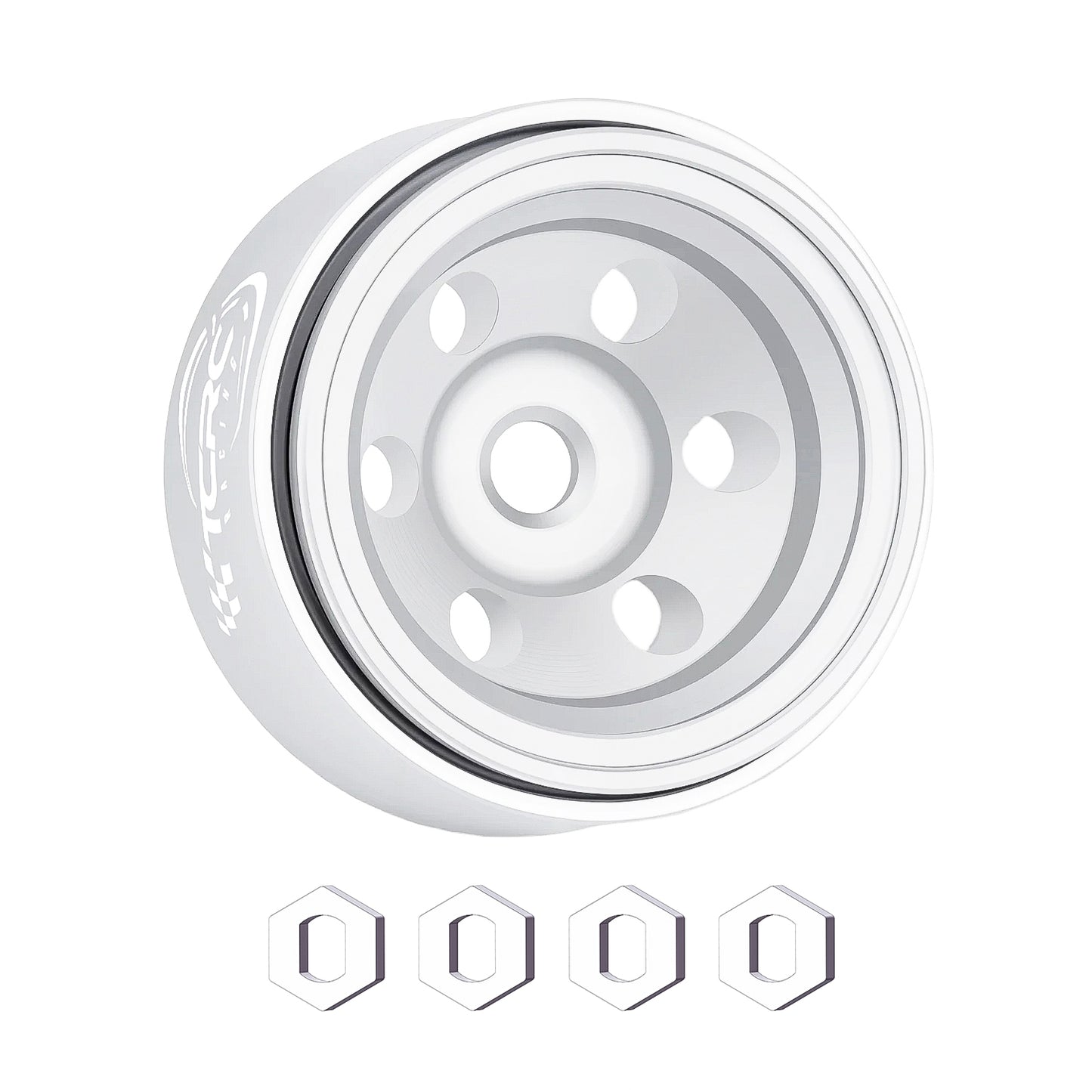 TCRC Deep Dish Aluminum 0.7” Beadlock Wheels Hubs for 1/30 Axial SCX30 1/32 Redcat Ascent-32