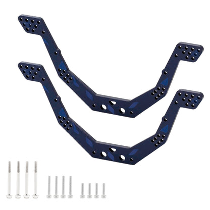 TCRC Blue Forged Carbon Fiber Chassis Kit Frame Rail with Multiple shock mounting locations for 1/24 AX24 XC-1