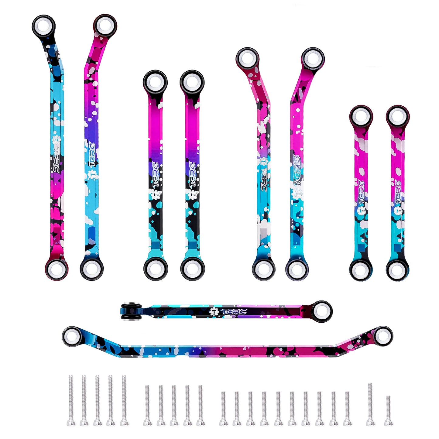 TCRC Splash Anodizing Aluminum High Clearance Chassis Links set for Redcat Ascent-32 1/32 RC Crawler Car