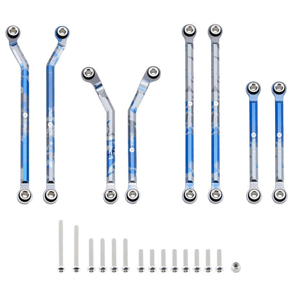 TCRC Splash Anodizing Aluminum High Clearance Chassis Links Set for 1/18 TRX4M F-150 High Trail Crawler Truck