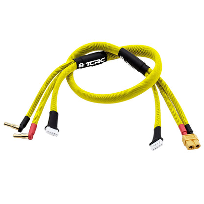 TCRC 600mm 4S XT60 Charging Plug / 5-Pin XH Balance Connectors with 4mm/5mm Bullet Battery Connector