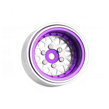 TCRC 4PCS Deep Dish Grade 5 Titanium Wheel Face 1.0 Inch Beadlock Wheels Hubs