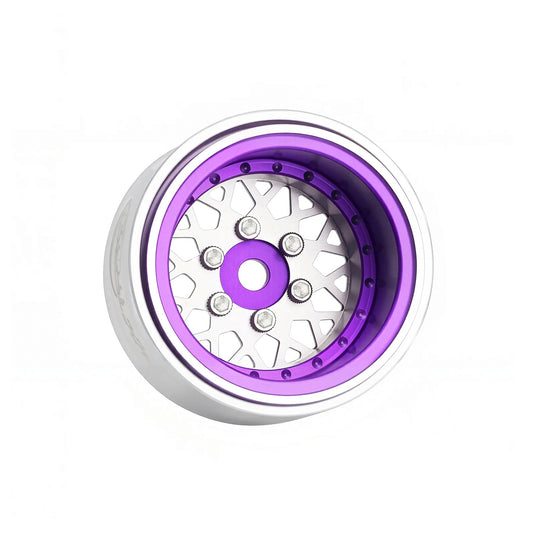TCRC 4PCS Deep Dish Grade 5 Titanium Wheel Face 1.0 Inch Beadlock Wheels Hubs