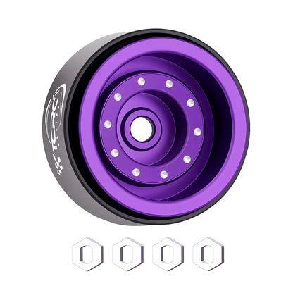 TCRC Deep Dish Aluminum 0.7inch Beadlock Wheels Hubs for 1/30 Axial SCX30 1/32 Redcat Ascent-32