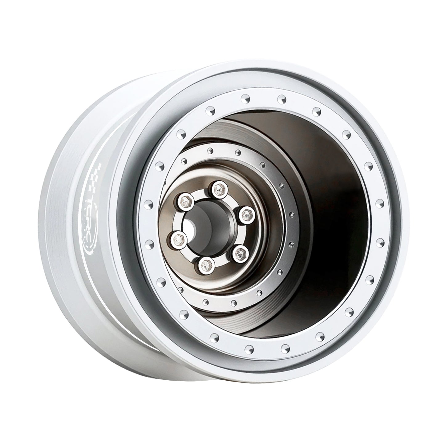 TCRC 4PCS Aluminum TRX4MT Beadlock Wheels Hubs for TRX-4MT F-150 K10 1/18 Scale Monster Truck