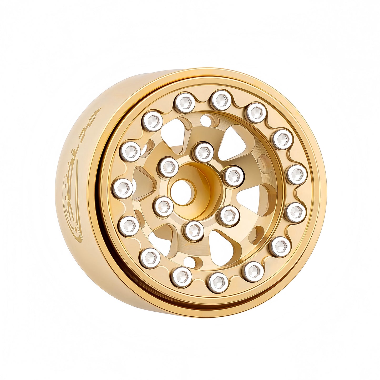 TCRC 4PCS Full Brass 1.0 Inch Beadlock Wheels Hubs 185g/set Weights