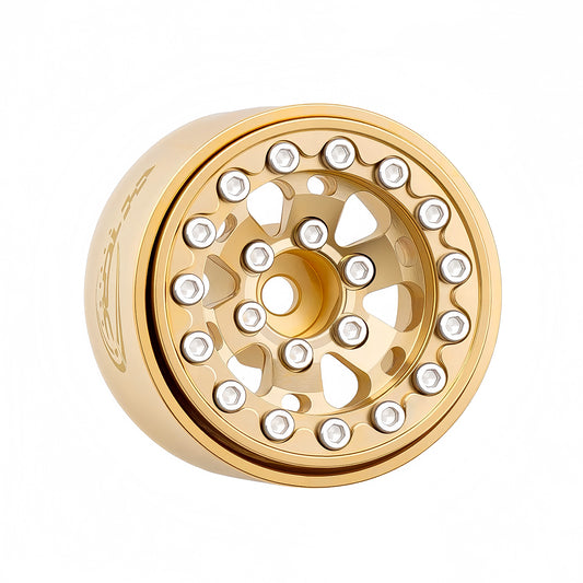 TCRC 4PCS Full Brass 1.0 Inch Beadlock Wheels Hubs 185g/set Weights