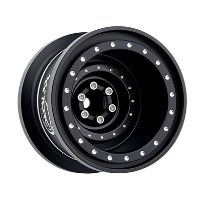 TCRC 4PCS Aluminum TRX4MT Beadlock Wheels Hubs for TRX-4MT F-150 K10 1/18 Scale Monster Truck